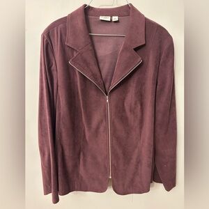 Cato Burgundy Suede Blazer